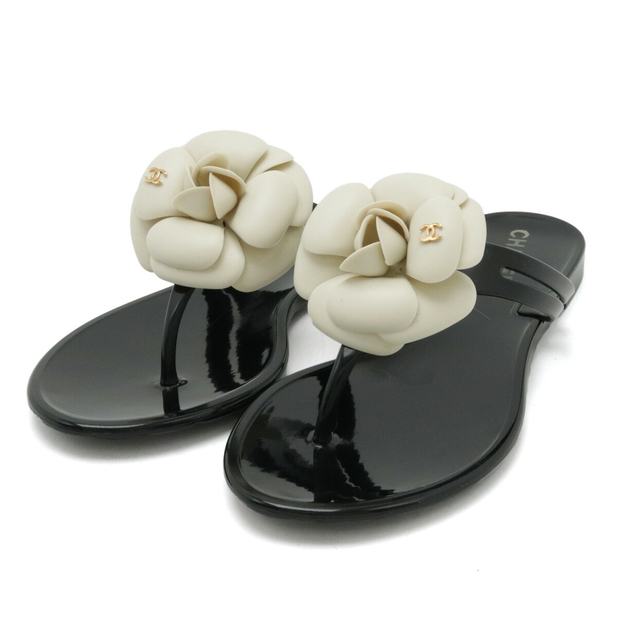 楽天市場】【靴】CHANEL シャネル トング サンダル ココマーク レザー