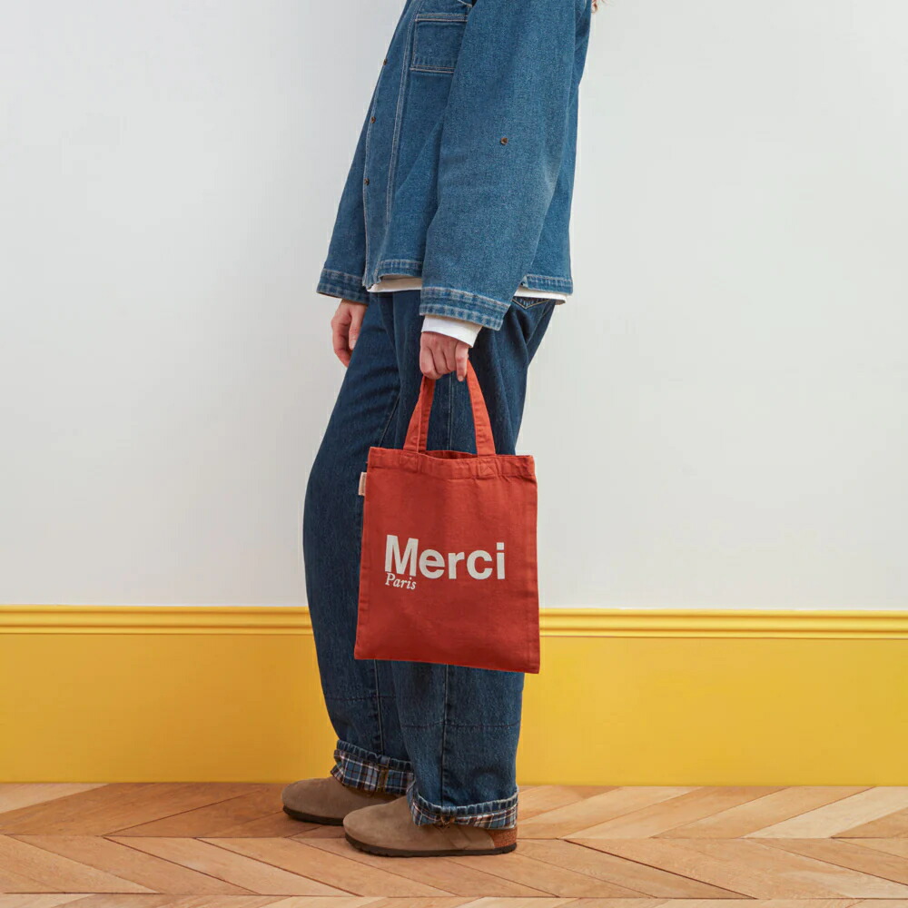 楽天市場】日本未発売【パリ直輸入】Merci cotton Tote Bag - Orange
