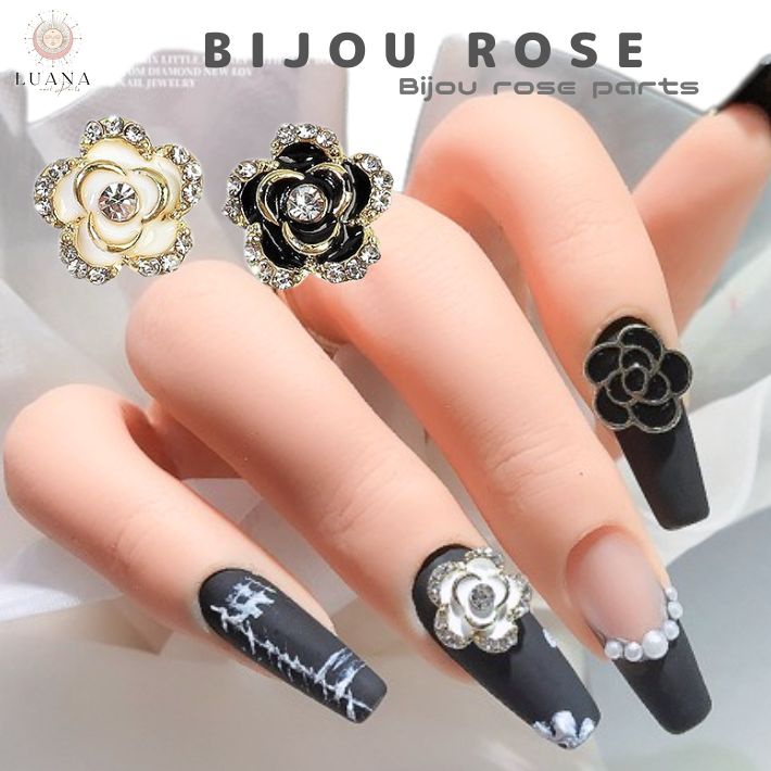 楽天市場】ポイント5倍ネイルパーツ 薔薇 2個 フラワー ローズ