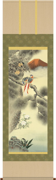 楽天市場】【掛け軸・掛軸】辰本青花『菖蒲』日本画□表装済み・新品