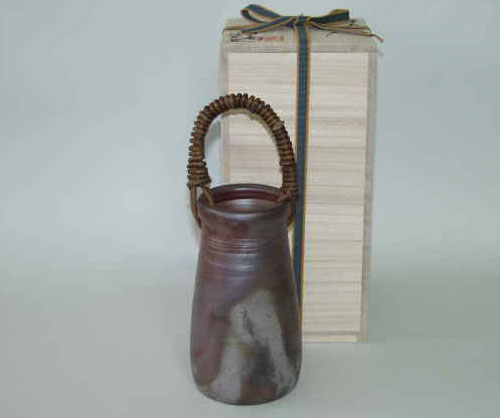 楽天市場】備前焼 舟徳利花入（桟切)| おしゃれ 日本製 工芸品 和食器