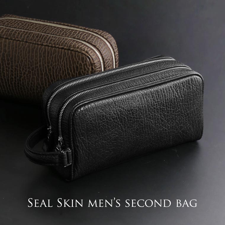 楽天市場】日本製 marelli/マレリー アザラシ革 セカンドバッグ ダブル