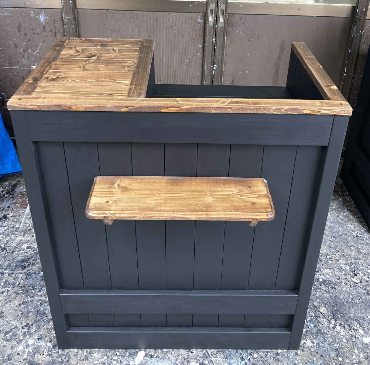 DW☆受注製作☆グレー☆レジカウンターテーブル【1200】カントリー家具