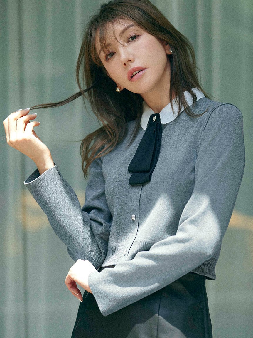 CELFORD デタッチャブル総針カーディガン セルフォード トップス