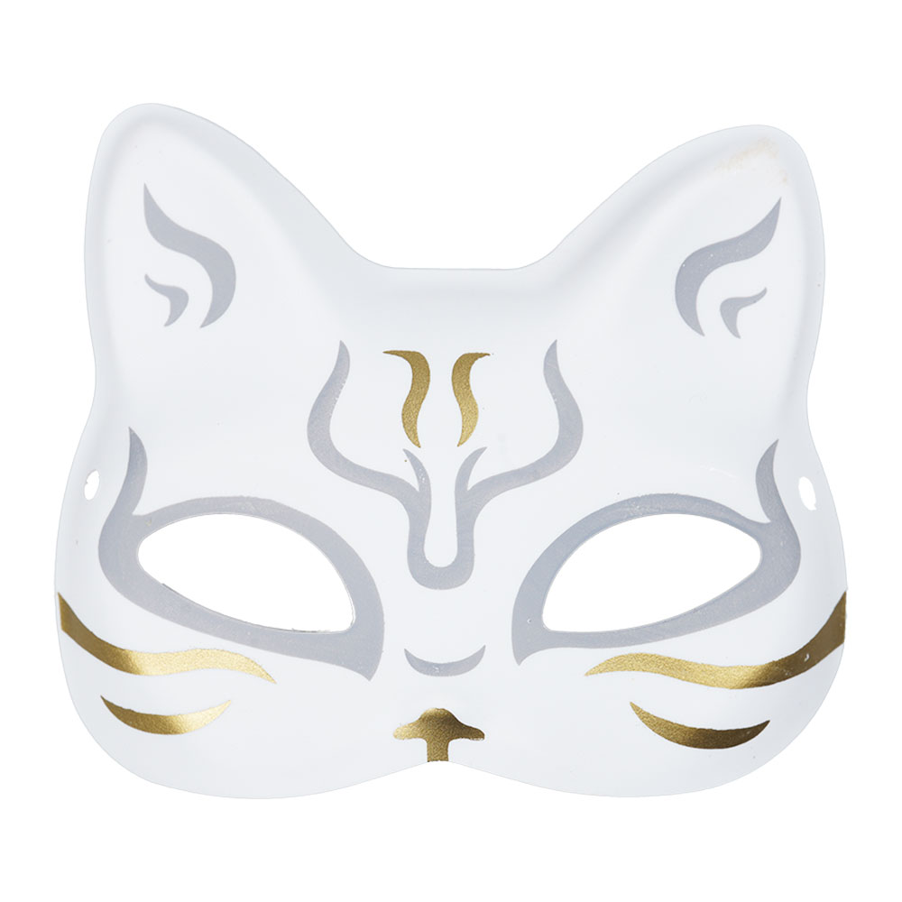 楽天市場】＜メール便対象＞ミニお面 推祭 猫面 小サイズ 緑色 [ 豆お