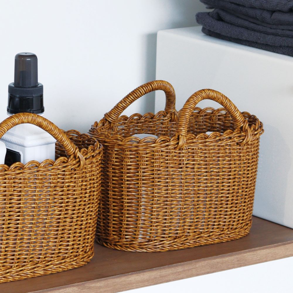 楽天市場】フランス柳バスケット パニエ レクタングルS【手づくりの