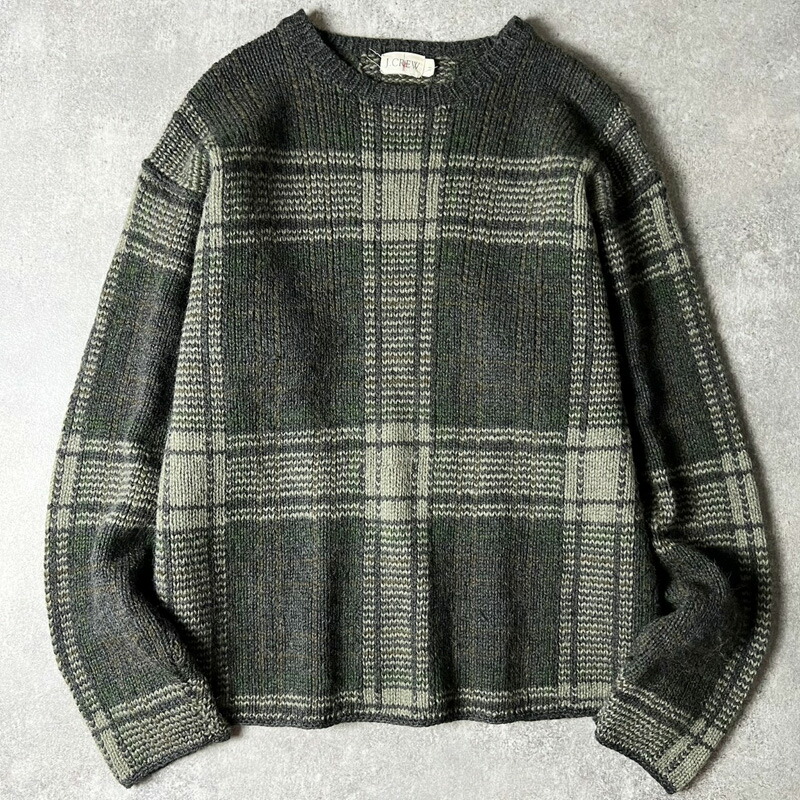 楽天市場】90s 巨人タグ J.CREW ショールカラー コットン ニット