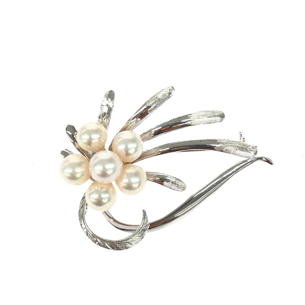 楽天市場】ブローチ 帯留め SILVER パール 真珠 6.5 - 0.7mm 珠