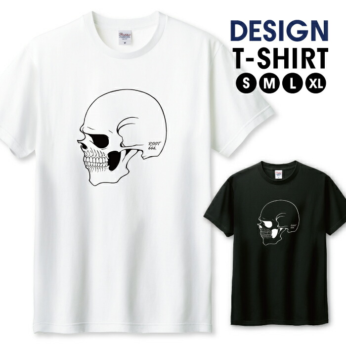 楽天市場】Tシャツ メンズ ユニセックス スカル ドクロ 髑髏 骸骨 横顔