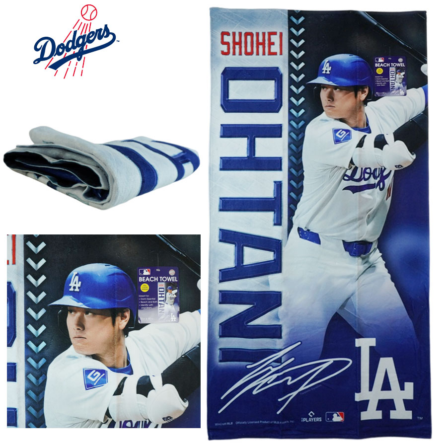 楽天市場】MLB エンジェルス 大谷翔平 選手・インパクト大！大判ビーチ