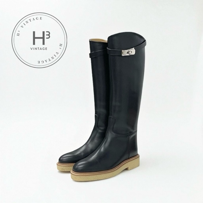 楽天市場】エルメス ロングブーツ ジャンピング レザーブーツ