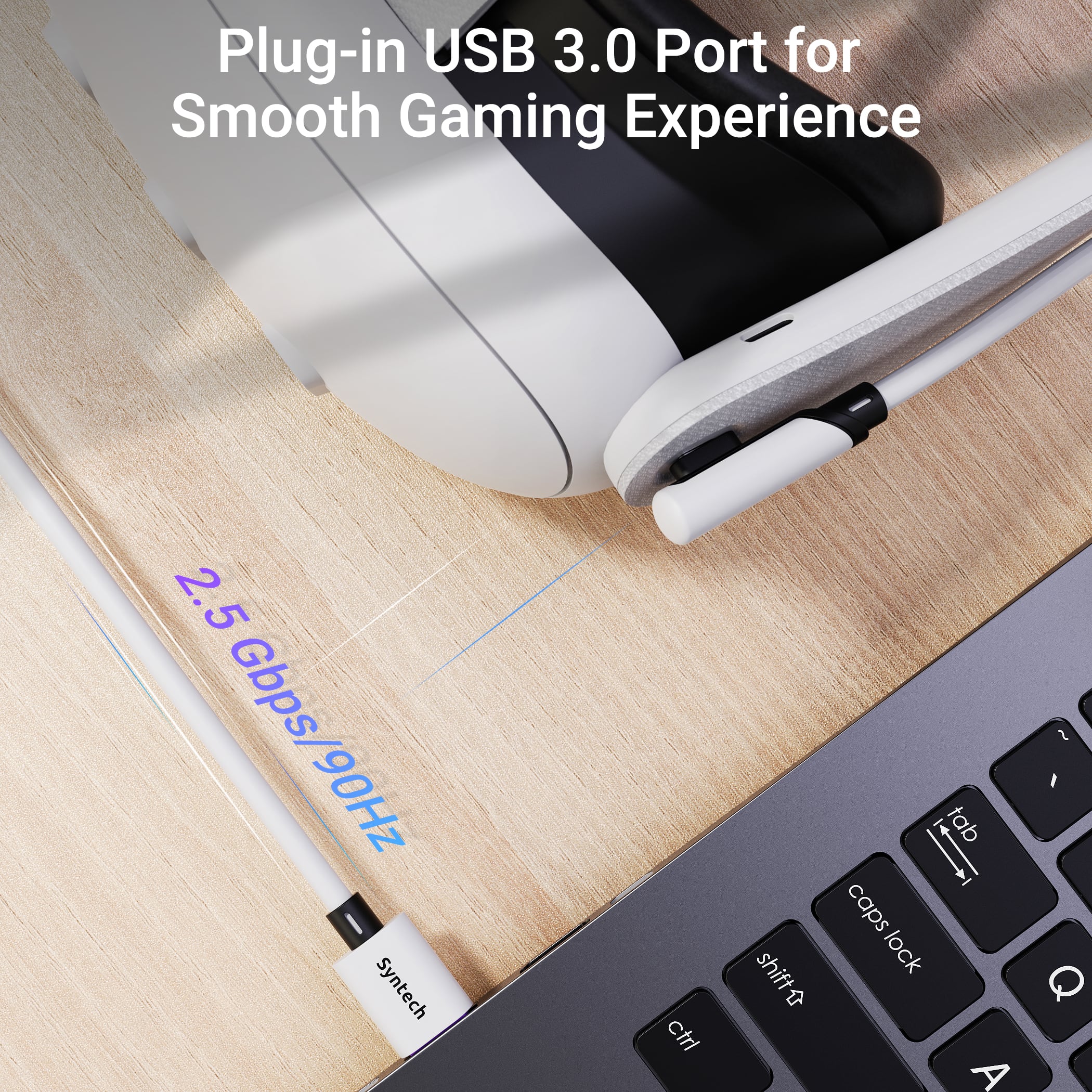 Quest3でPC有線接続と充電を両立させる - Syntech 急速充電モジュール