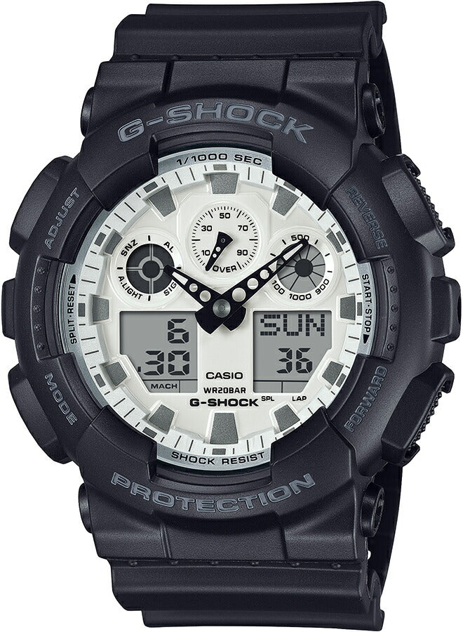 G-SHOCK ブラック&ブリリアントホワイト GA-110WD-1AJF メンズ 電池式