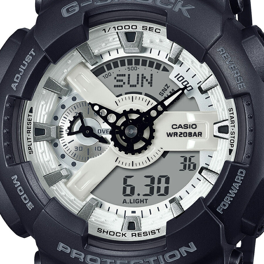 G-SHOCK ブラック&ブリリアントホワイト GA-110WD-1AJF メンズ 電池式