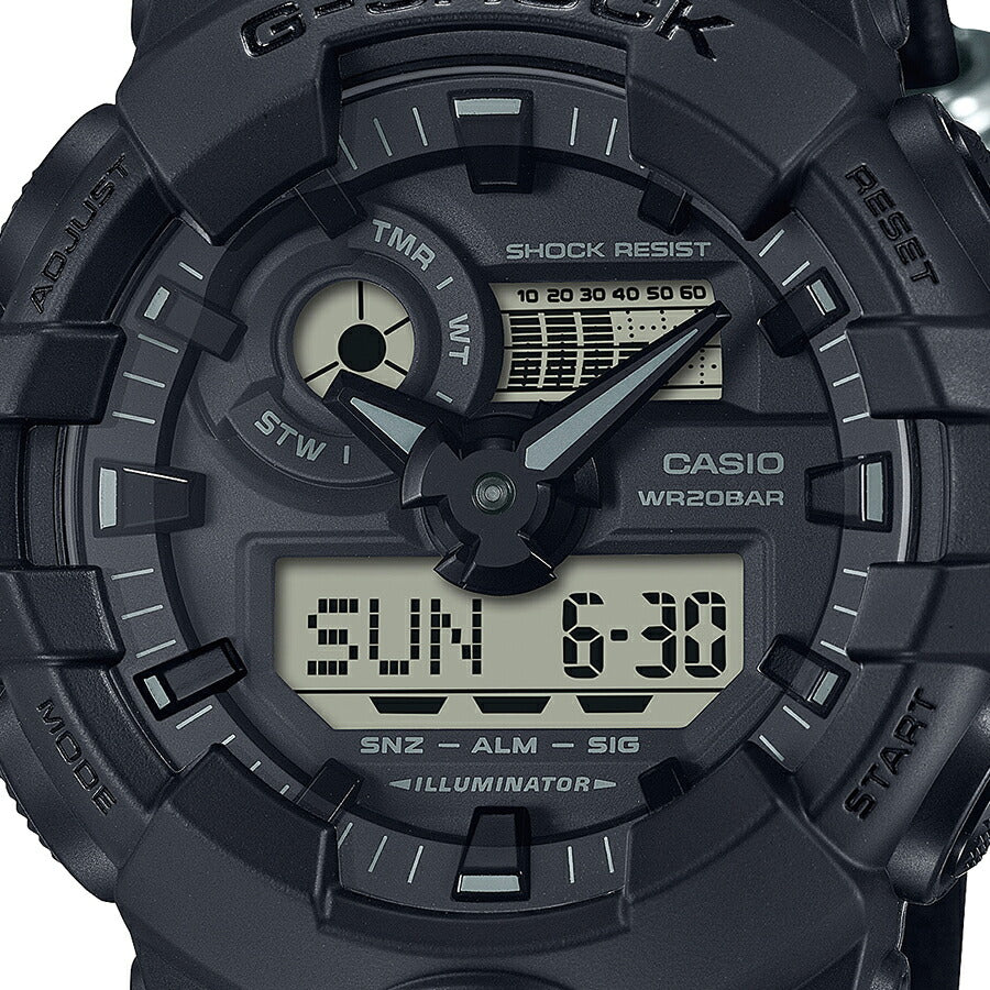 G-SHOCK ユーティリティ ブラック GA-700BCE-1AJF メンズ 電池式