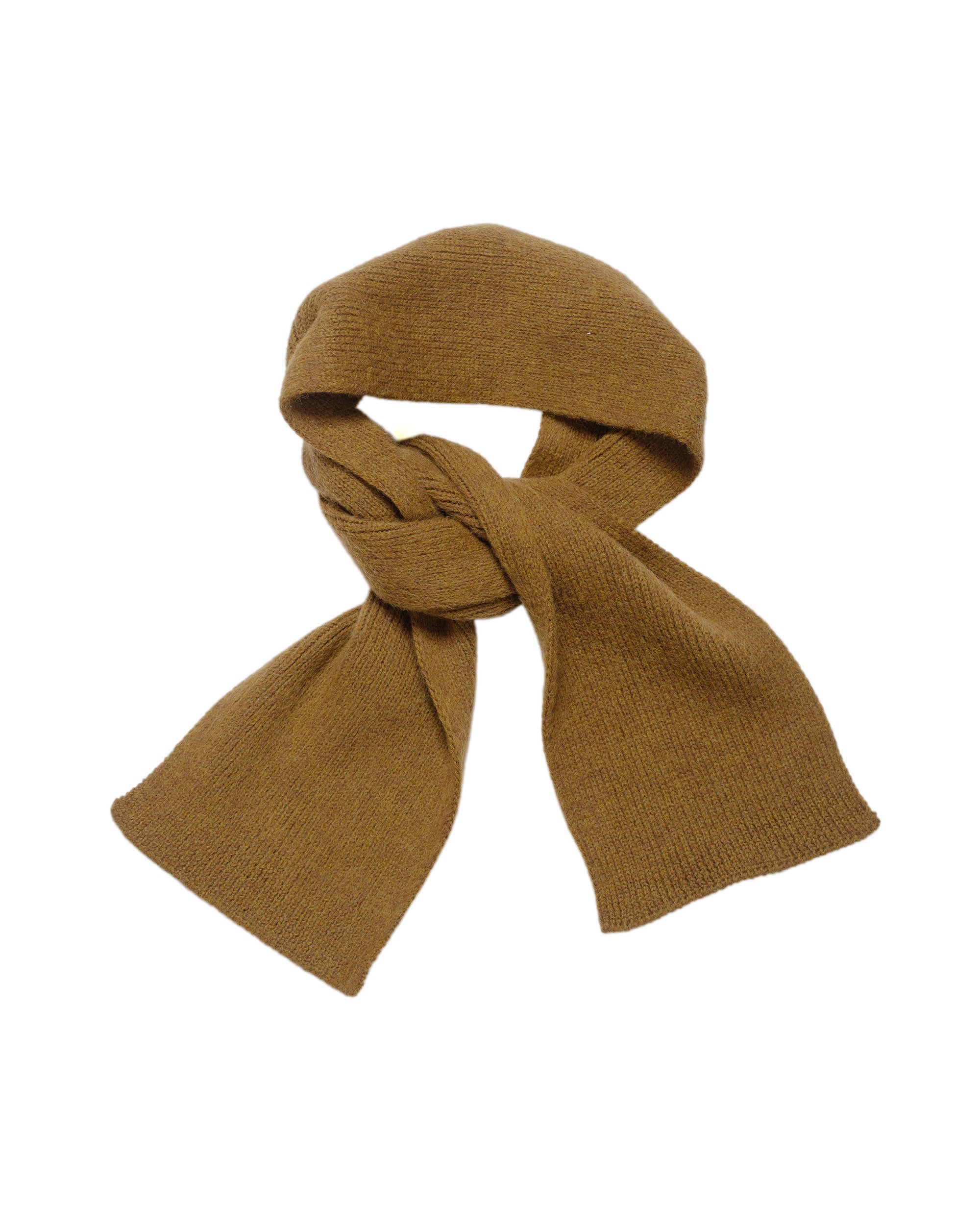 MHL Brushed Scarf Soft Shetland Wool Ochre