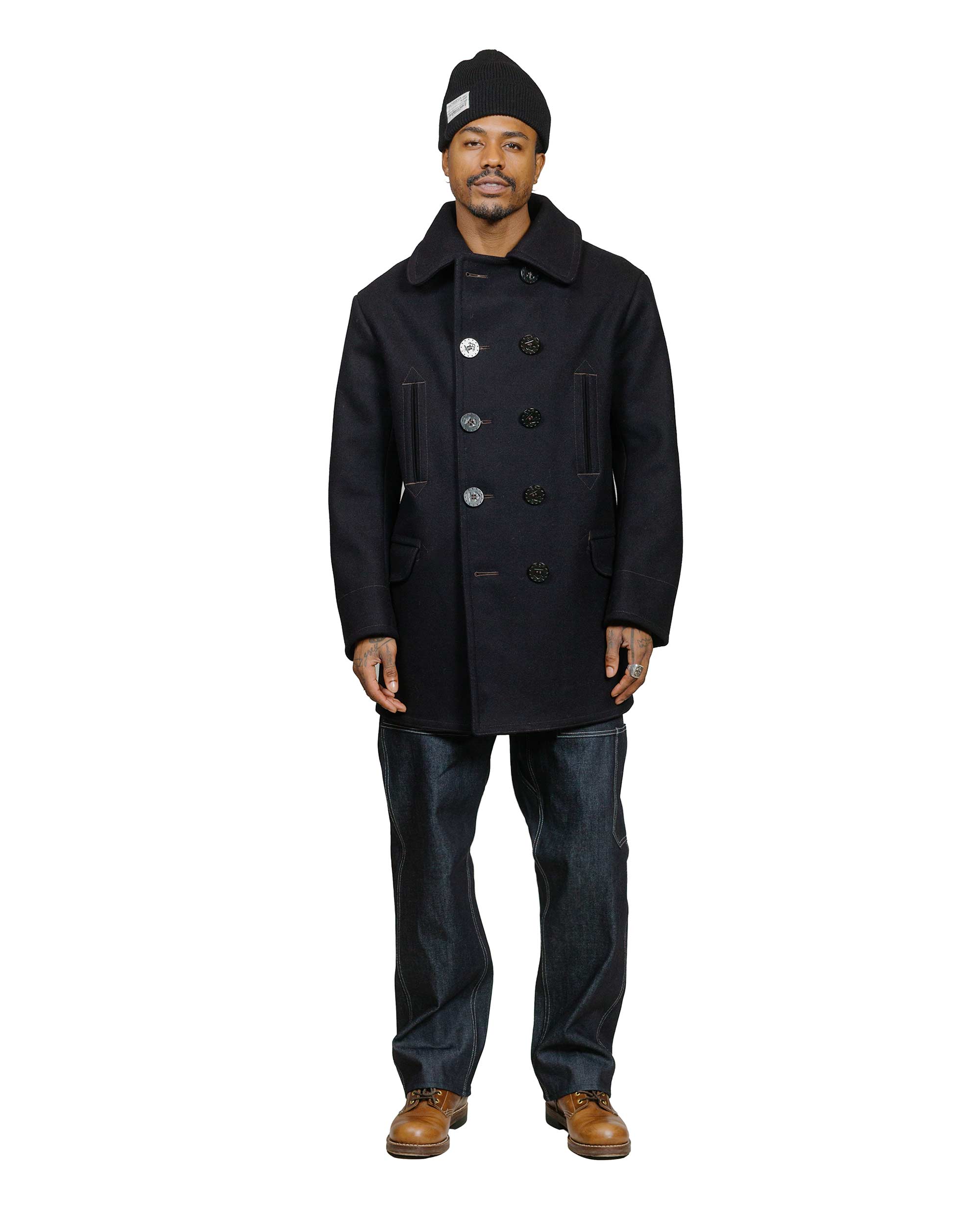 The Real McCoy's MJ22113 U.S. Navy Pea Coat (1913) Navy
