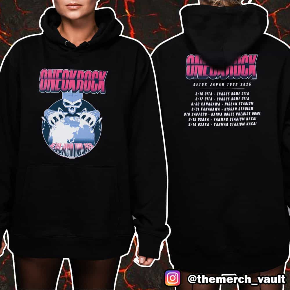 One OK Rock Detox Japan Tour 2025 Merchandise Tour Dates Unisex T