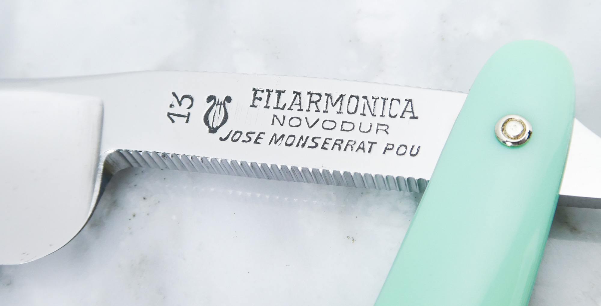 Vintage Filarmonica 13P Novodur Made In Spain Straight Razor