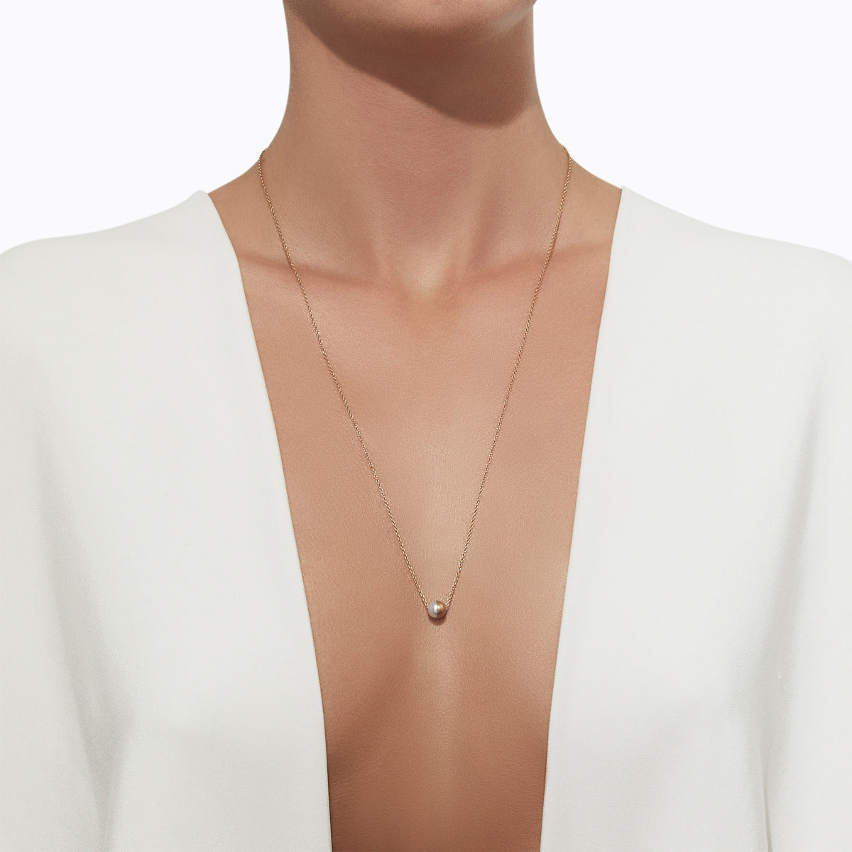 Half Pearl Necklace 90° - SHIHARA