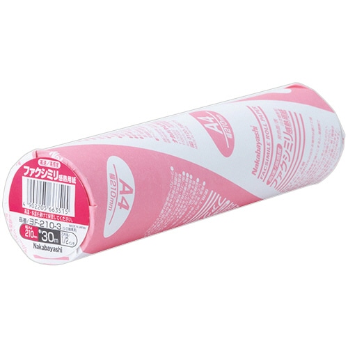 FAX感熱紙 210mm×15m×0.5インチ 白(12巻) 1箱（ご注文単位1箱)【直送品