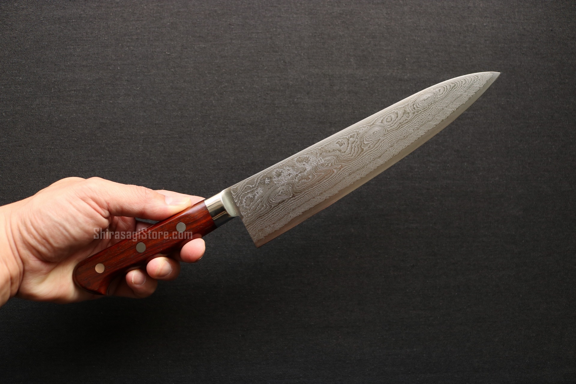 日本橋 木屋 牛刀 包丁 49層墨流し スーパーゴールド粉末鋼 ココボロ柄