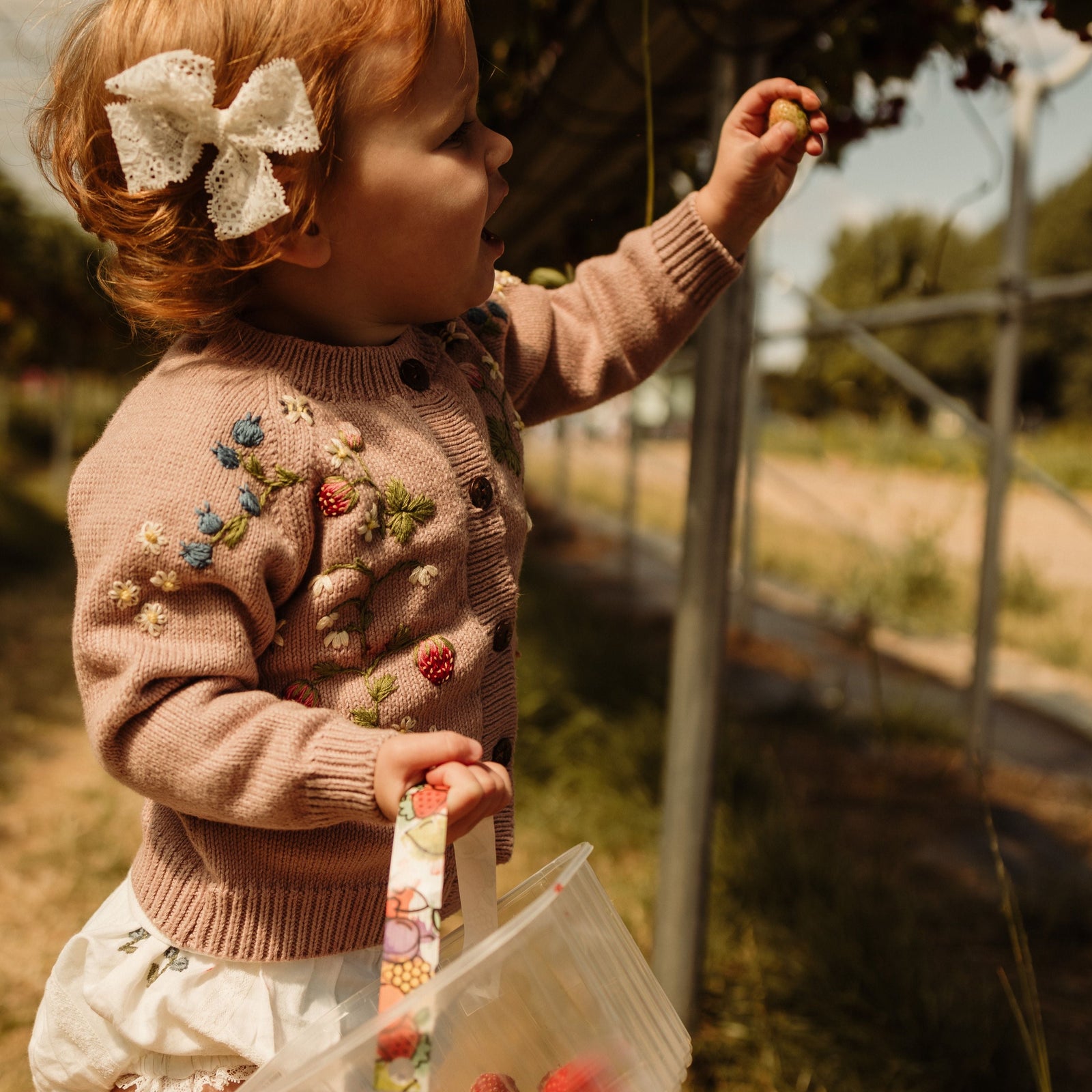 Strawberry cardigan (Cotton) - Dahlia | Shirley Bredal Online Shop