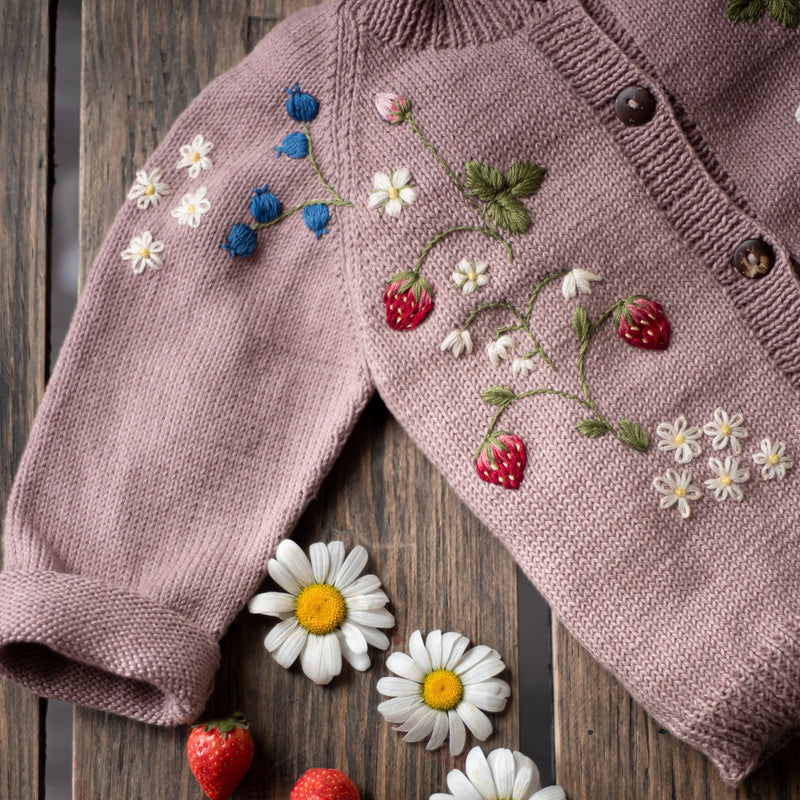 Strawberry cardigan (Cotton) - Dahlia | Shirley Bredal Online Shop