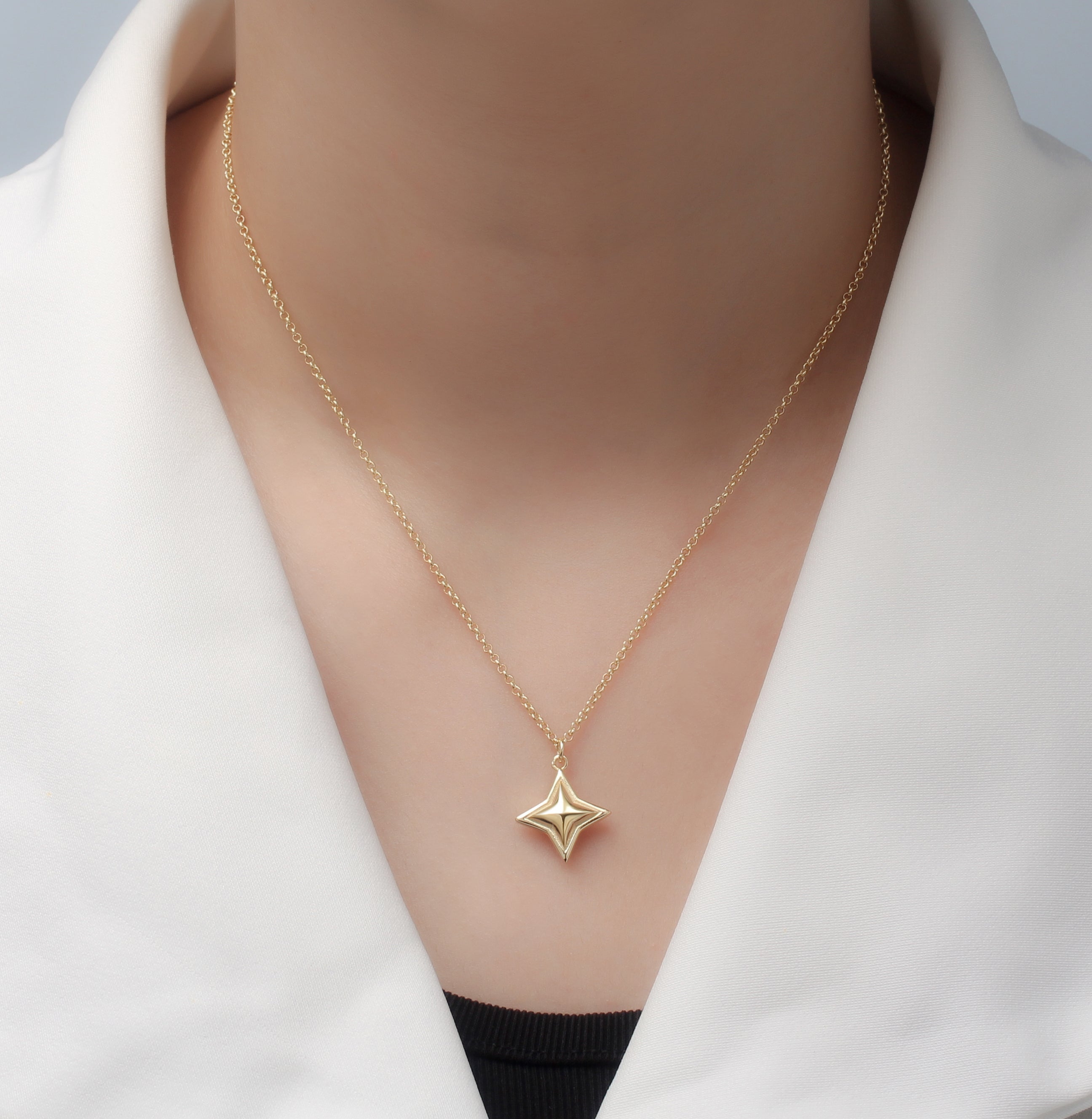 Star Gem Necklace - 14K Gold – Shiro Studio