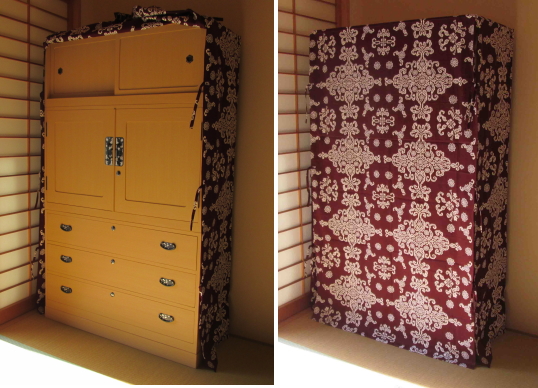 桐たんすのカバー・ゆたん 桐たんす修理・リメイク・カビ直し （株）蔵