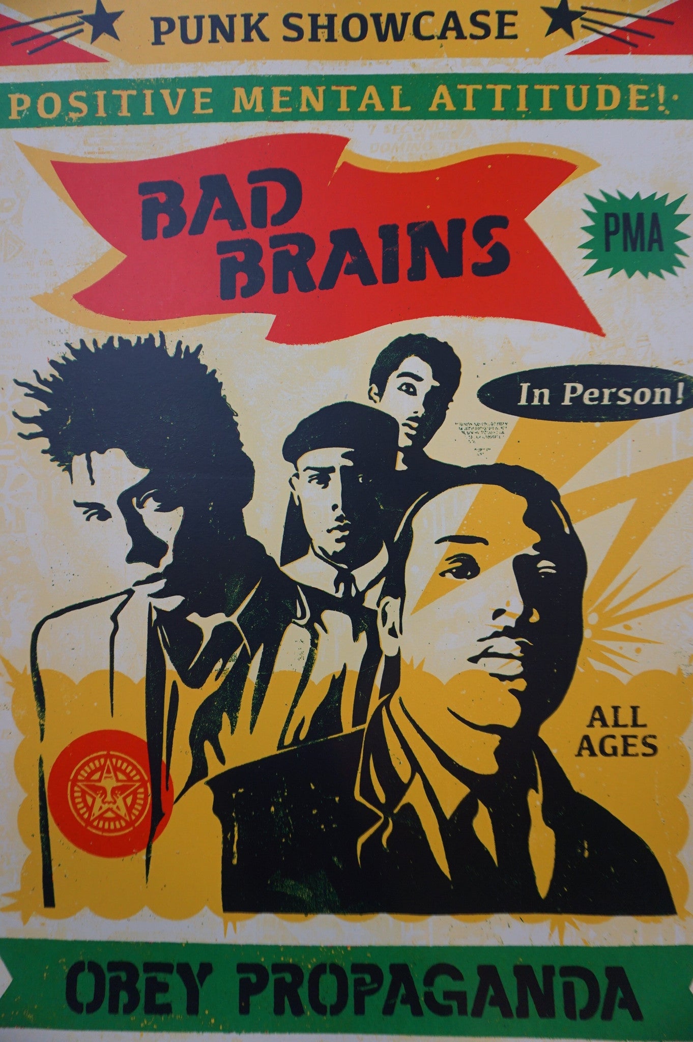 Bad Brains - 2016 Shepard Fairey poster Obey Giant Punk Rock