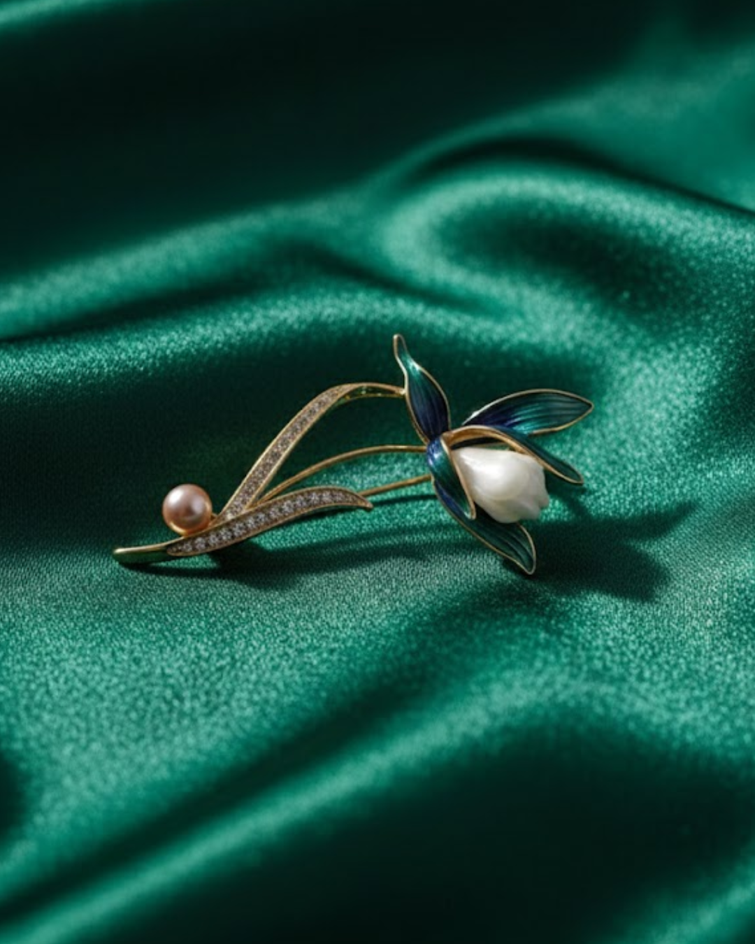 Royal Enamel Blossom Tulip Brooch