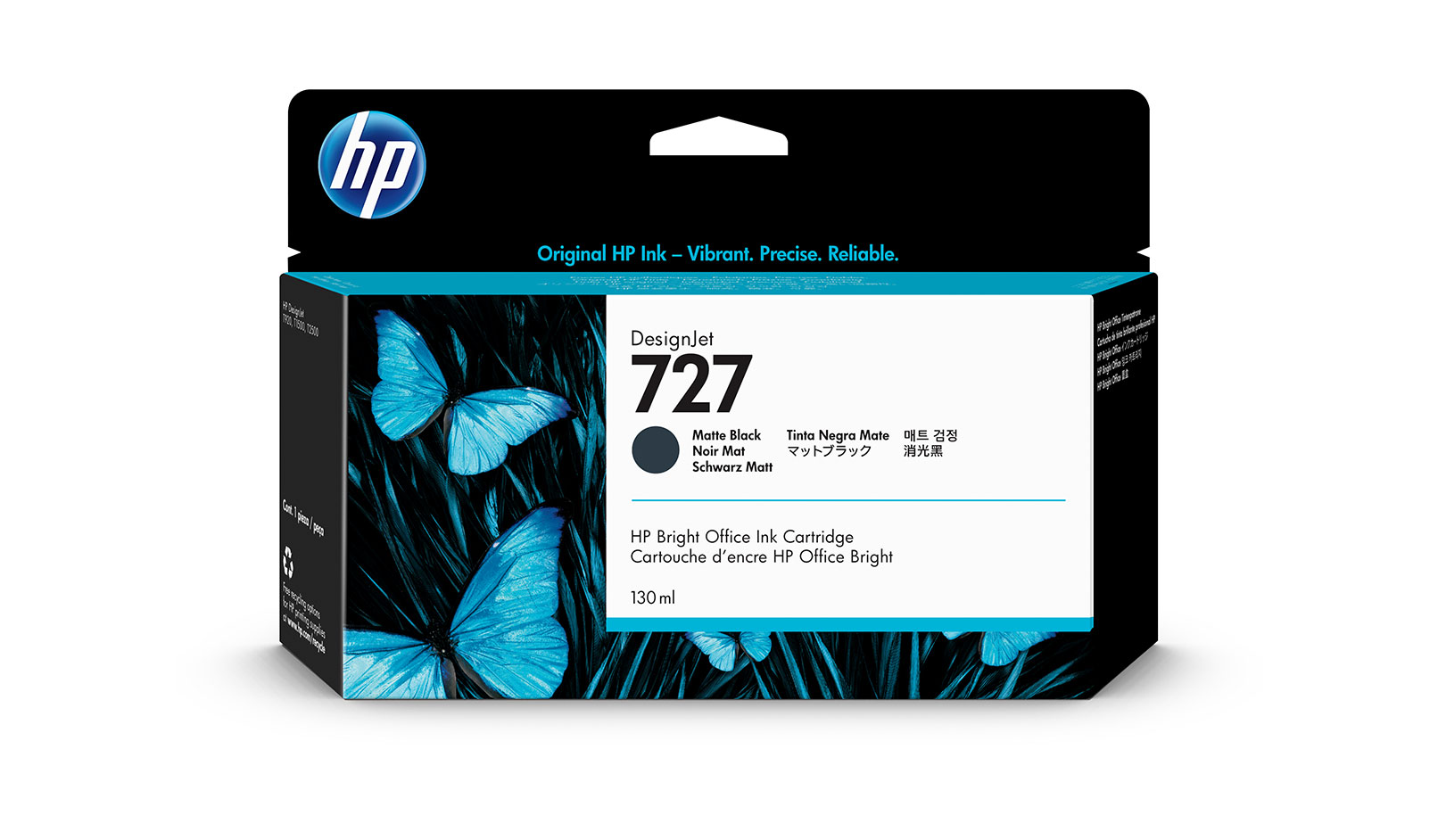 HP 727 130-ml Matte Black Ink Cartridge (B3P22A)
