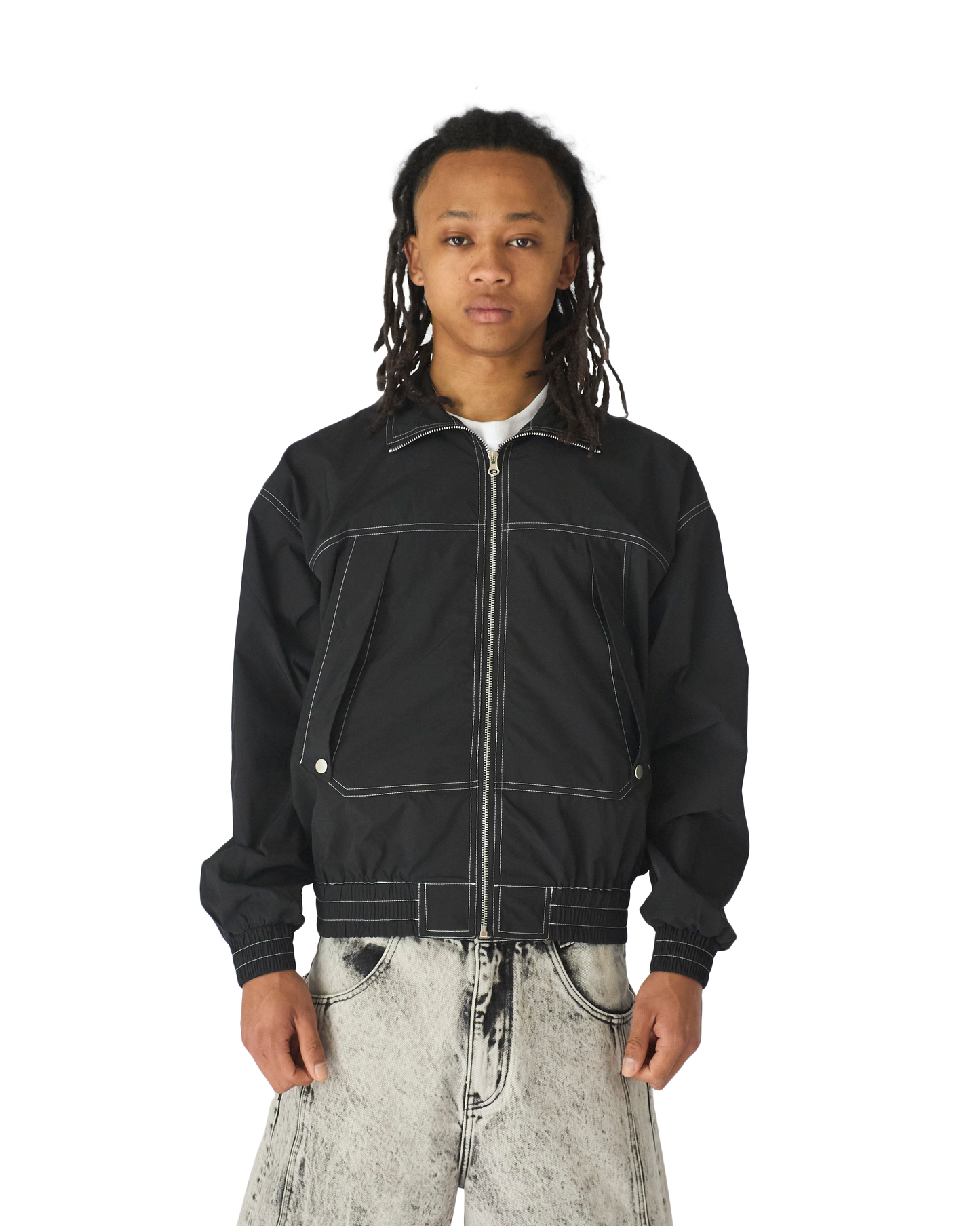 Tech Nylon Jacket Black – Slacker
