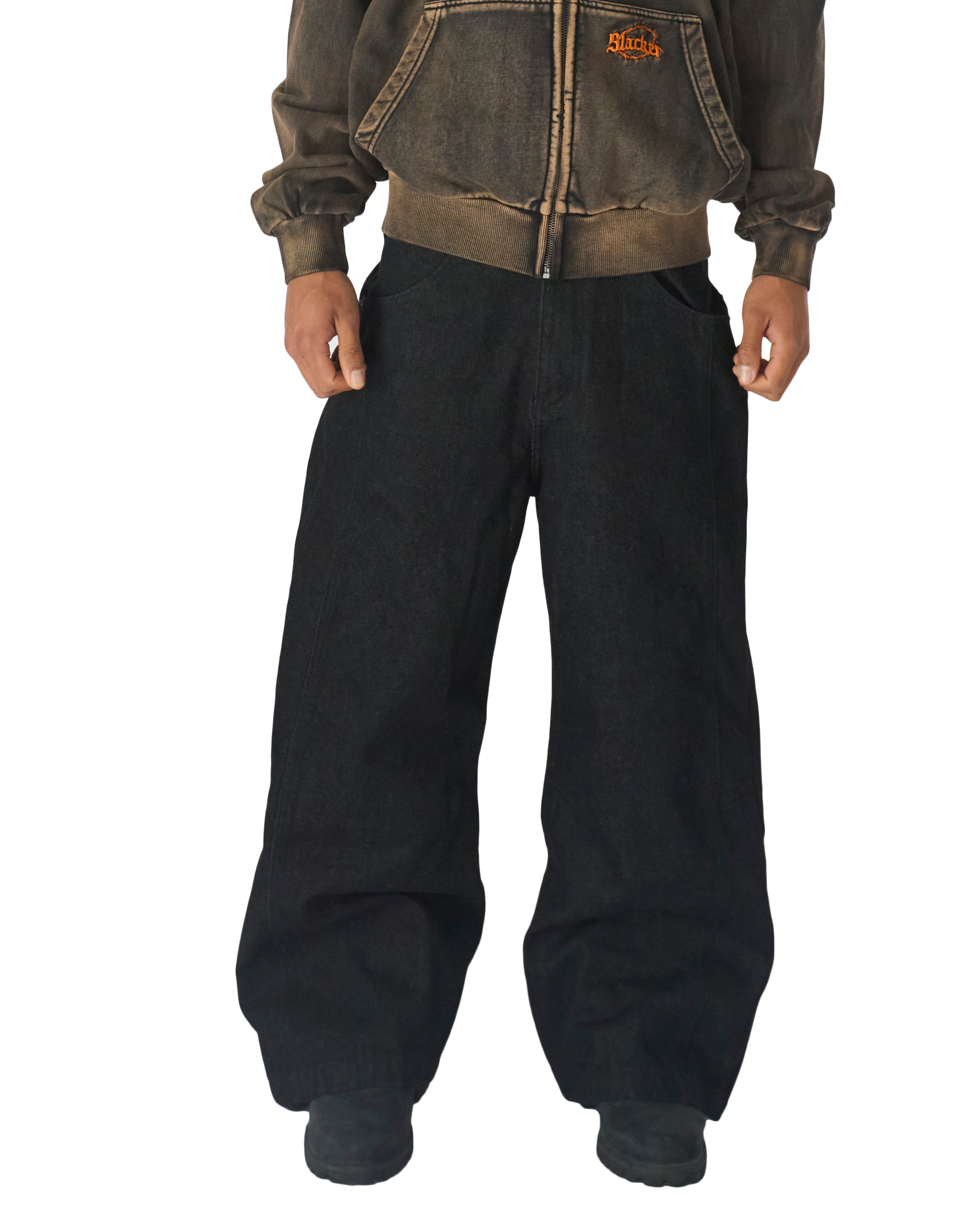 Baggy Denim Pants Black – Slacker