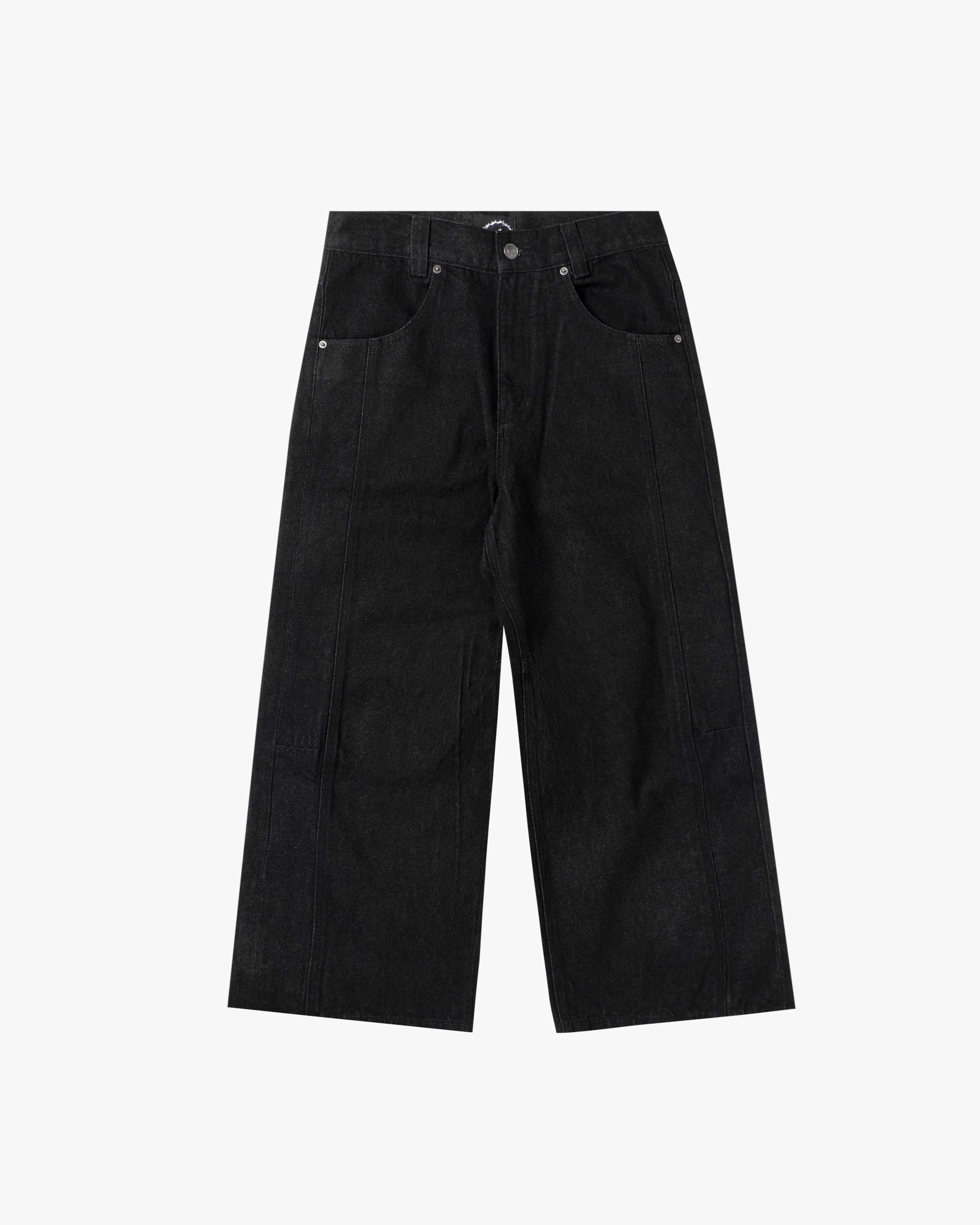 Baggy Denim Pants Black – Slacker