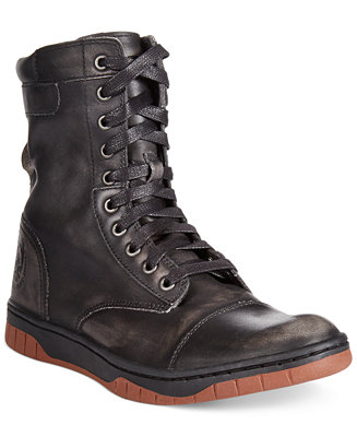 Diesel Men's Tatradium Basket Butch Zip Leather Boots - Macy's