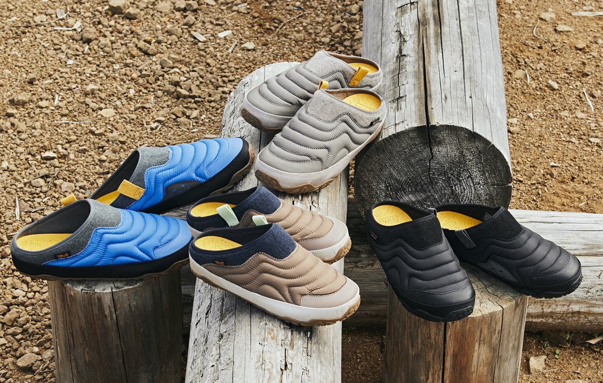 着脱が超簡単なTevaのコンフォートシューズ」暖かなキルティング