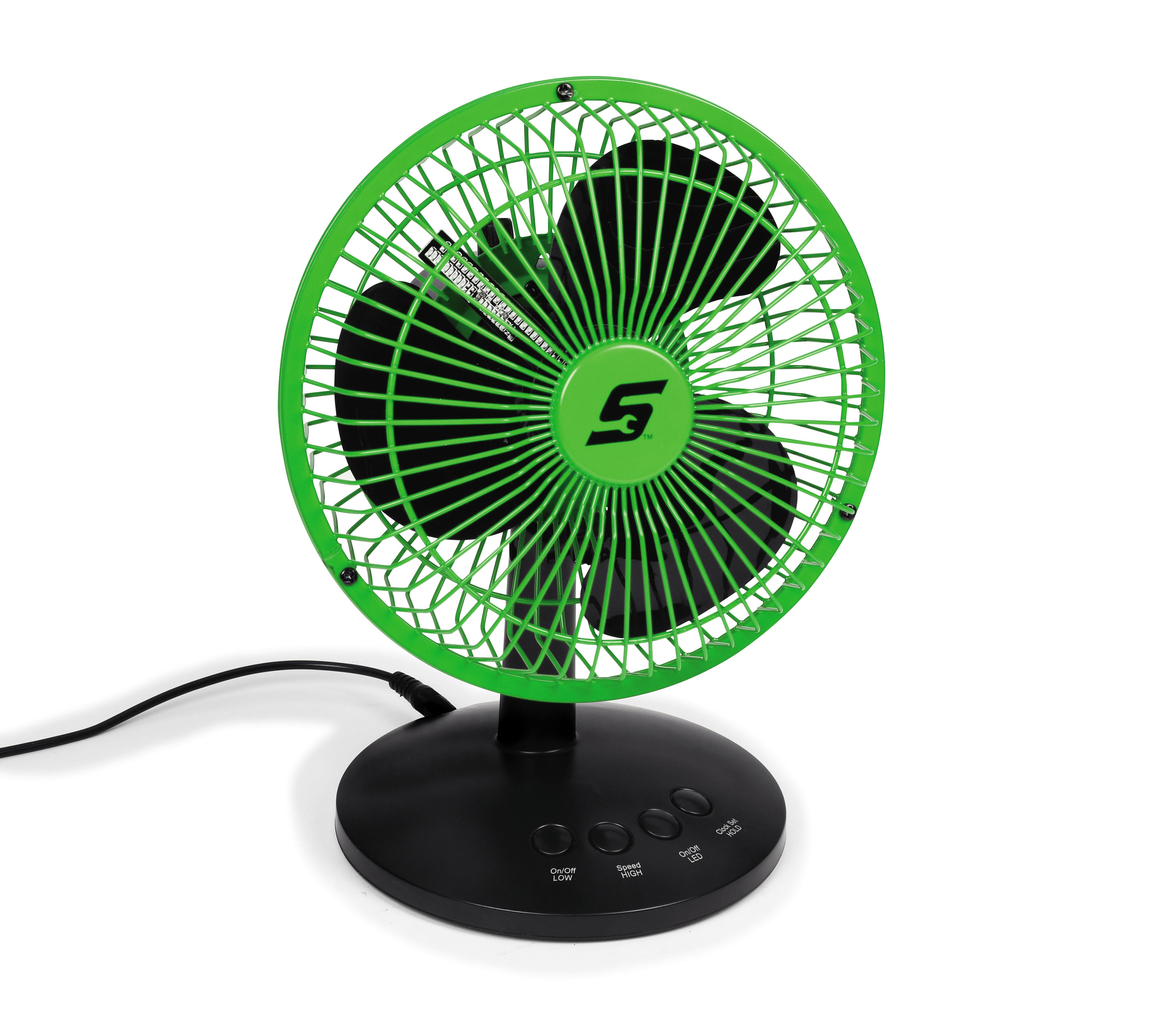 LED Clock, Two-Speed Fan (Electric Orange) - Snap-on Industrial