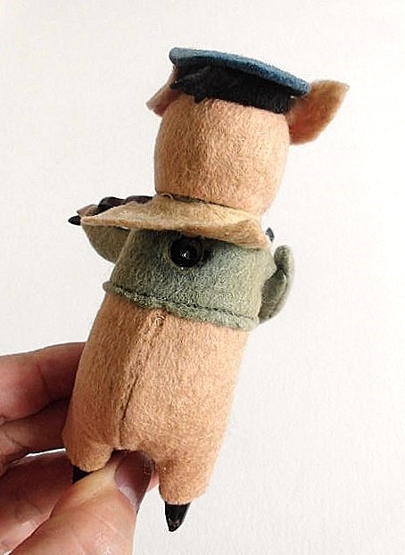 ゼンマイ仕掛けのトイ 豚さんのバイオリン弾き アンティーク ドイツ