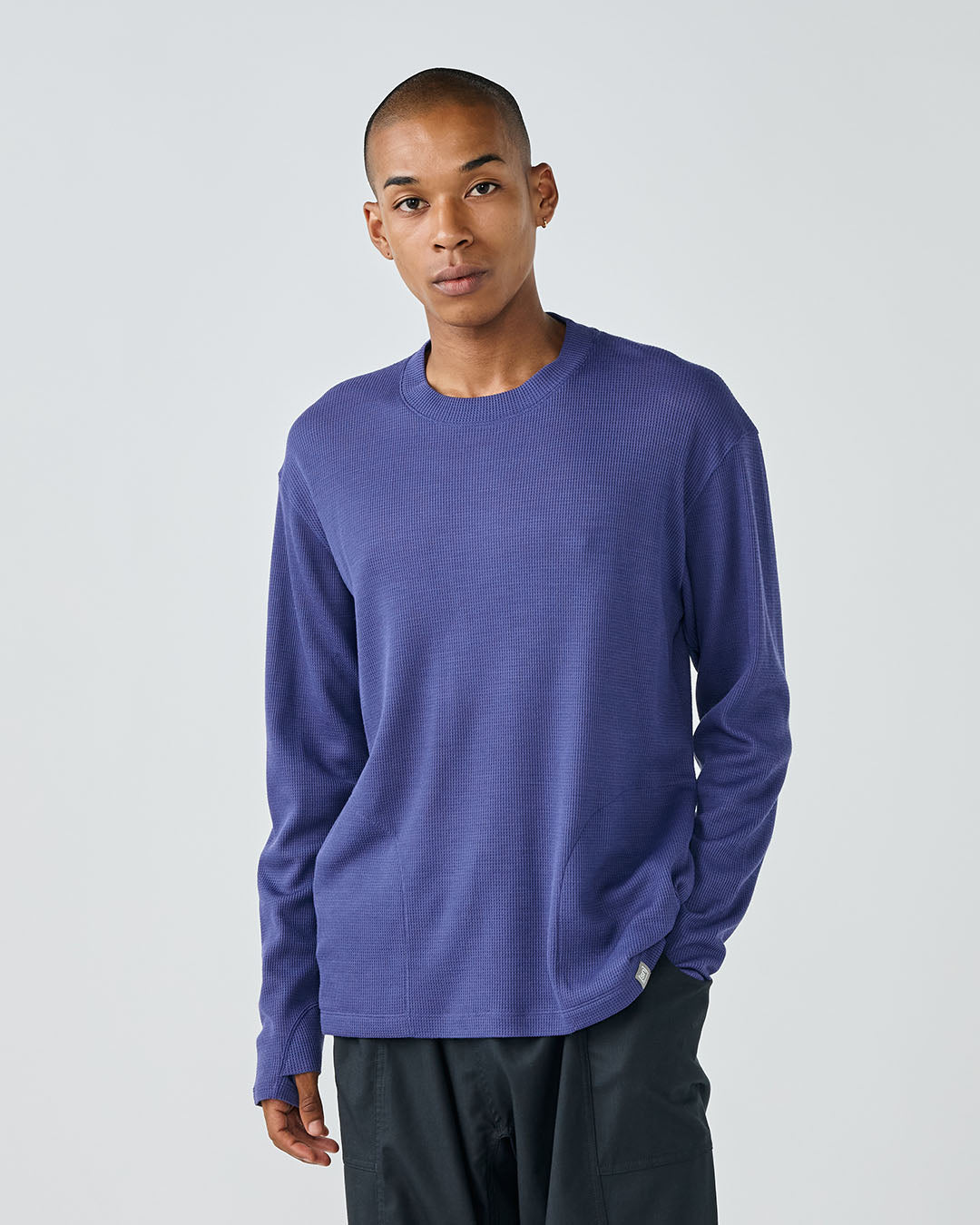 JP 190 ウールワッフル クルーネック ロングスリーブ2(ユニセックス