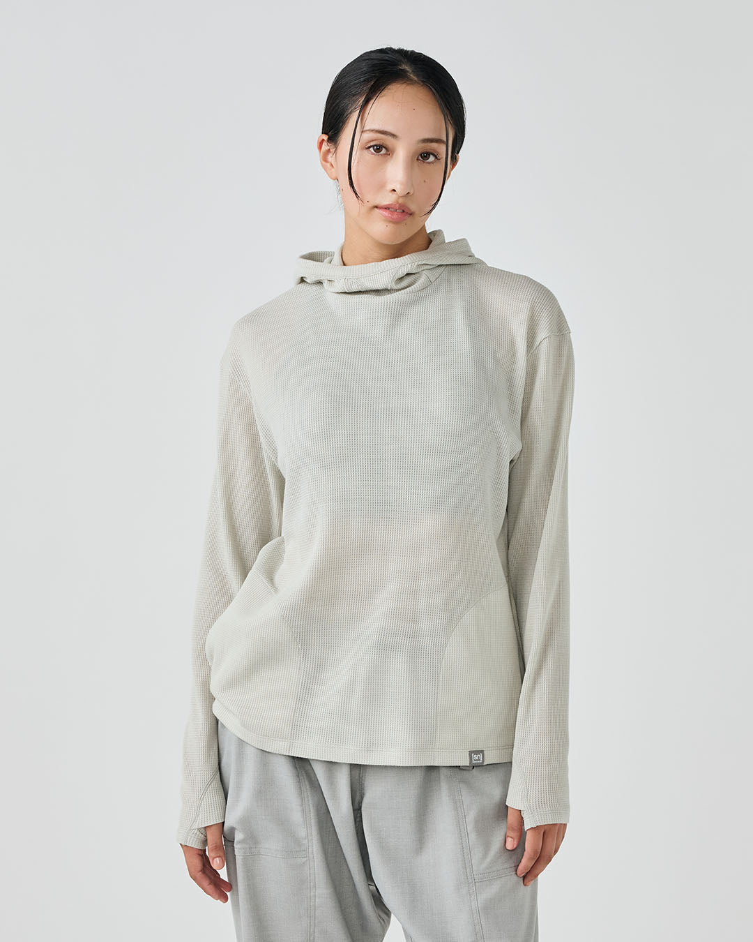 JP 190 ウールワッフル フーディー ロングスリーブ2(ユニセックス