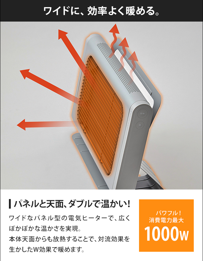 パネルヒーター 【2大特典】 cado カドー 電気ヒーター SOL-002 電気