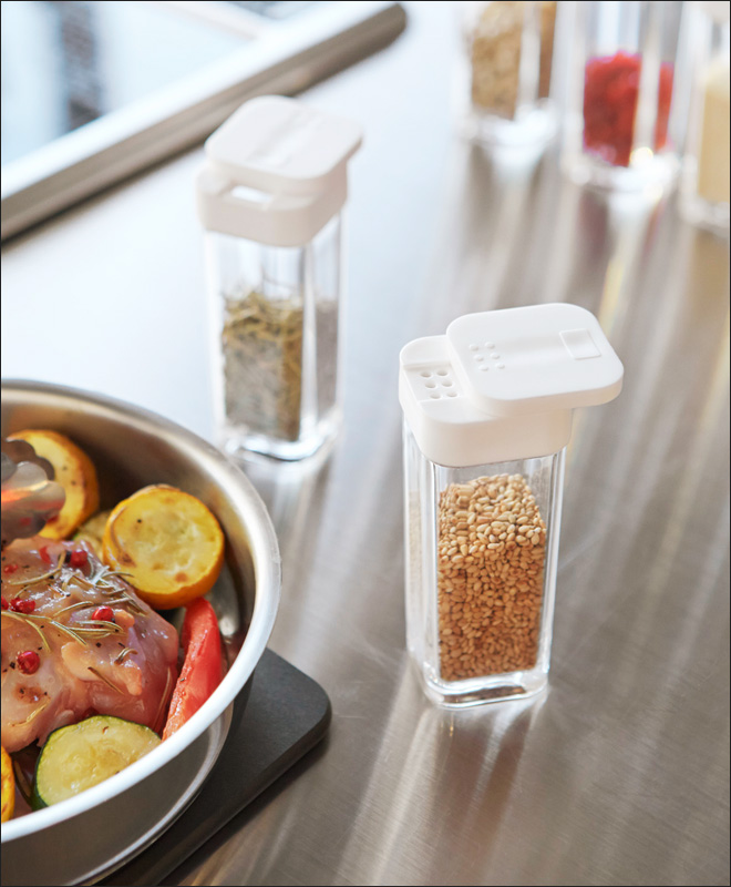 山崎実業 スパイスボトル 調味料ストッカー スパイスケース スパイス