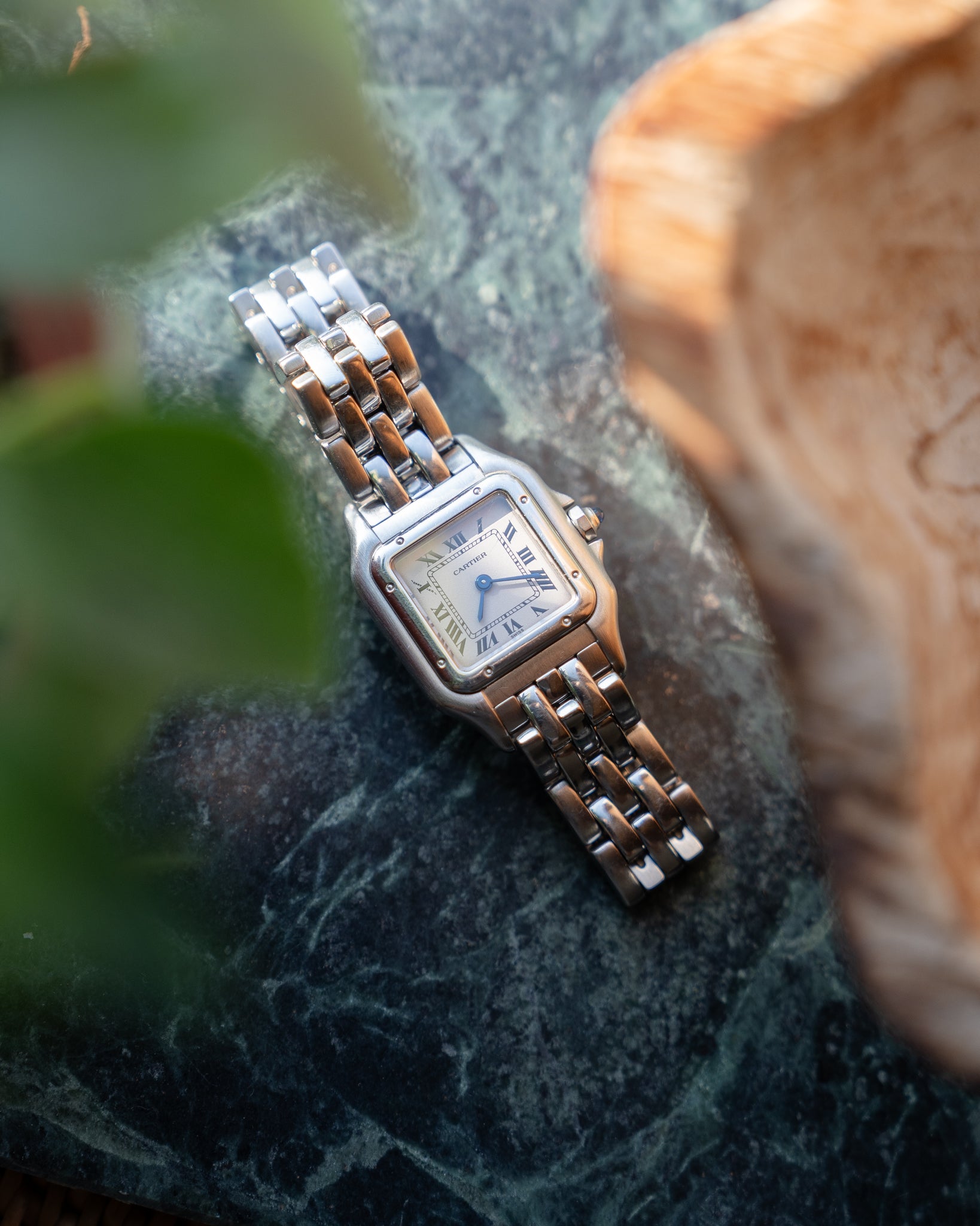 Cartier Panthere SM in steel ref. 1320, box & papers – Special Dial