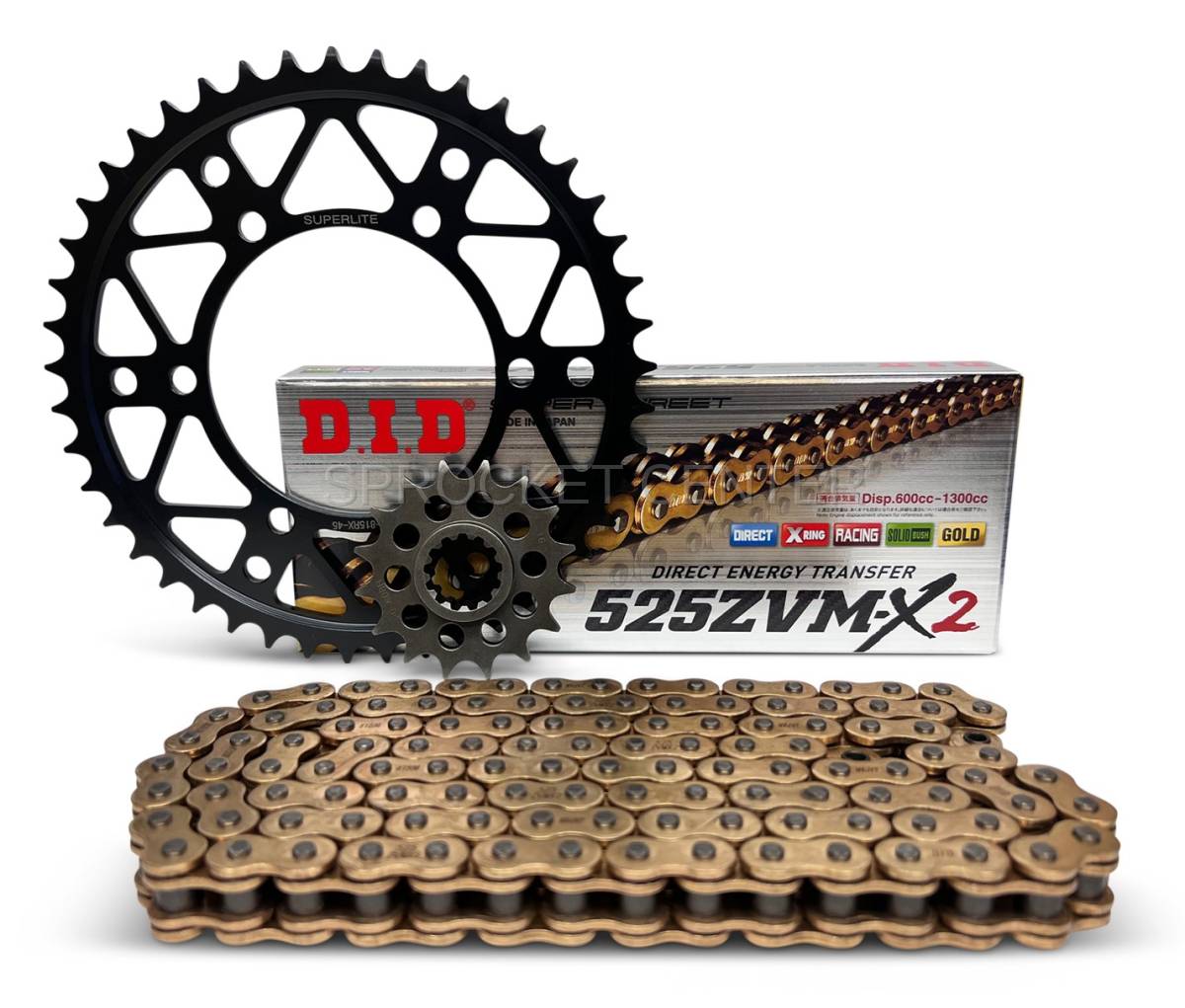 KAWASAKI ZX-6R (98-02) SUPERLITE Steel Sprockets & 525 Chain Kit