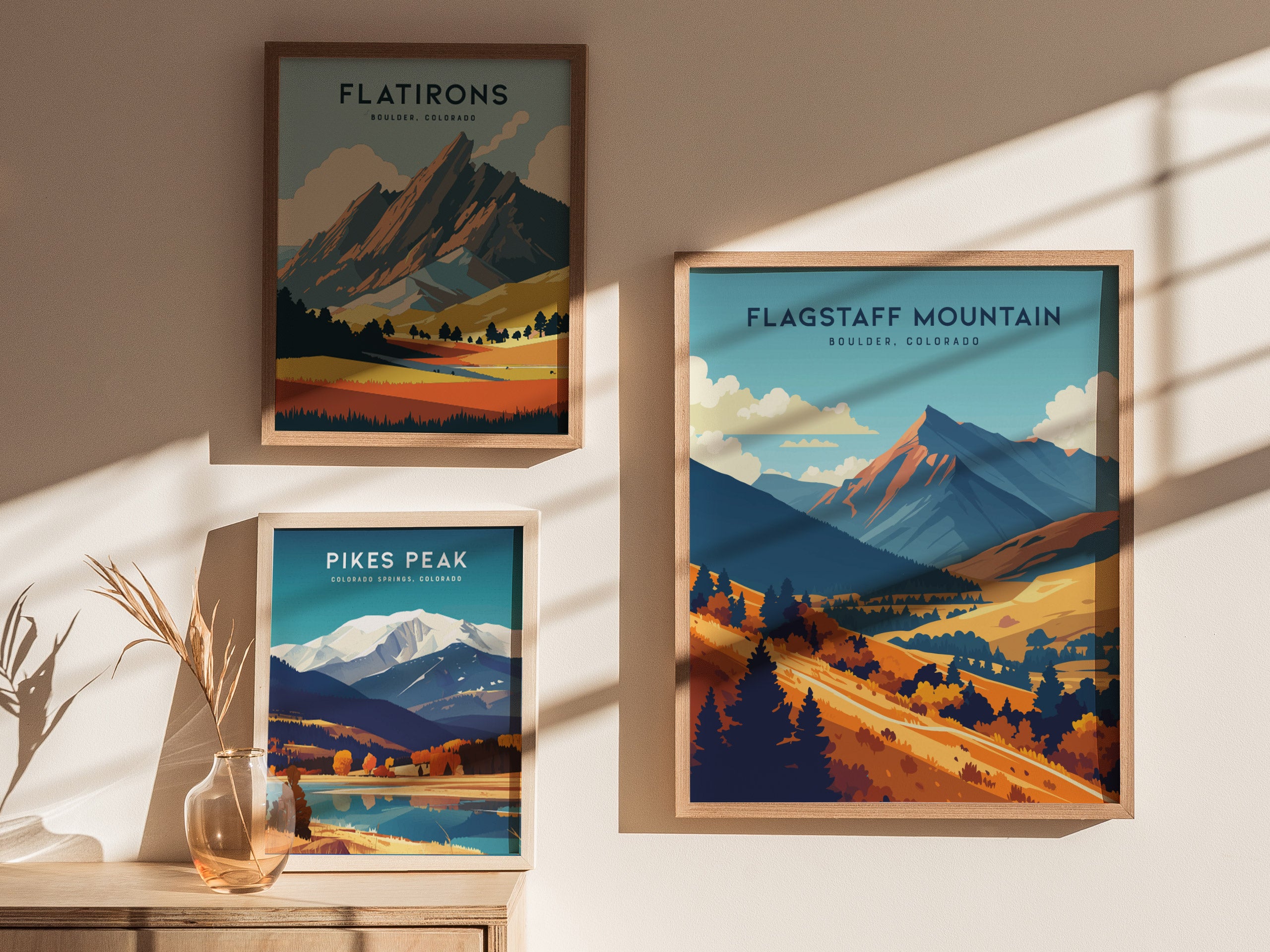 Flagstaff Mountain Poster | Boulder Colorado Wall Art | Framed or