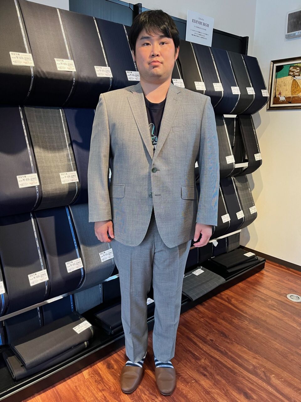 夏にピッタリ涼しげな千鳥柄スーツ！-福島郡山店スーツコレクション