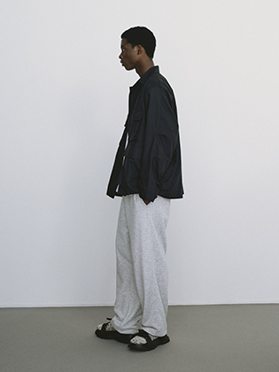 COMOLI / コモリ | コットン吊裏毛 クルーネック - Fade Black | 通販