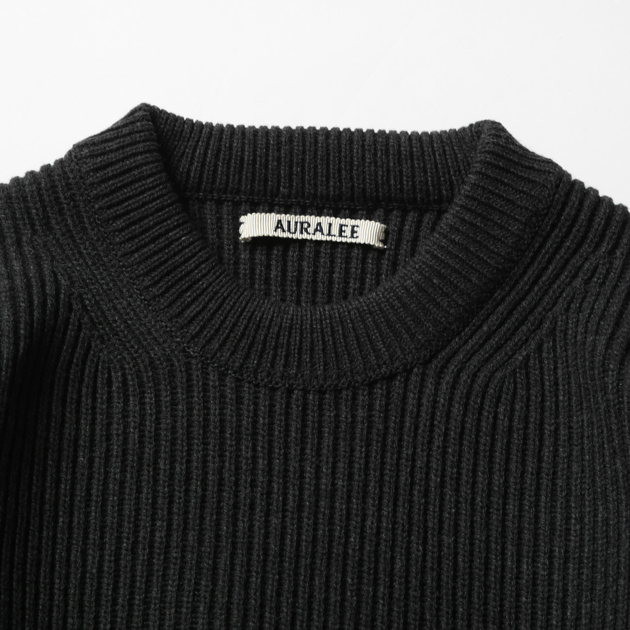 AURALEE / オーラリー | SUPER FINE WOOL RIB KNIT BIG P/O (メンズ